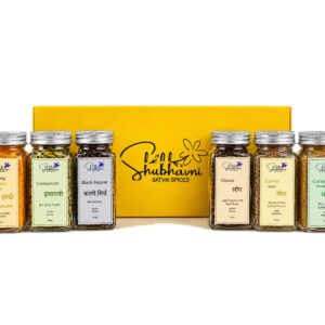 Shubhavni Satvik Spices Box, 6 Single-Origin Spices in Glass Jars