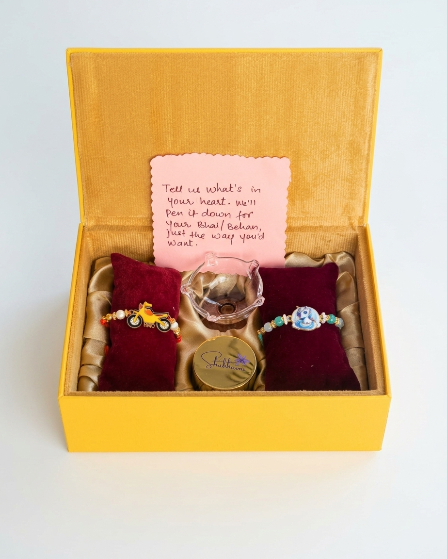 Shubhavni Rakhi Special Gift Box - Double Rakhi, Kesar & Diya - Image 5