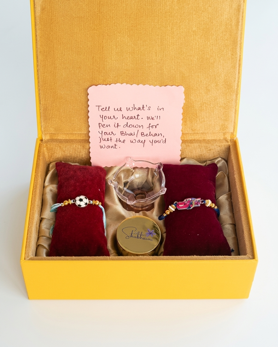 Shubhavni Rakhi Special Gift Box - Double Rakhi, Kesar & Diya - Image 9