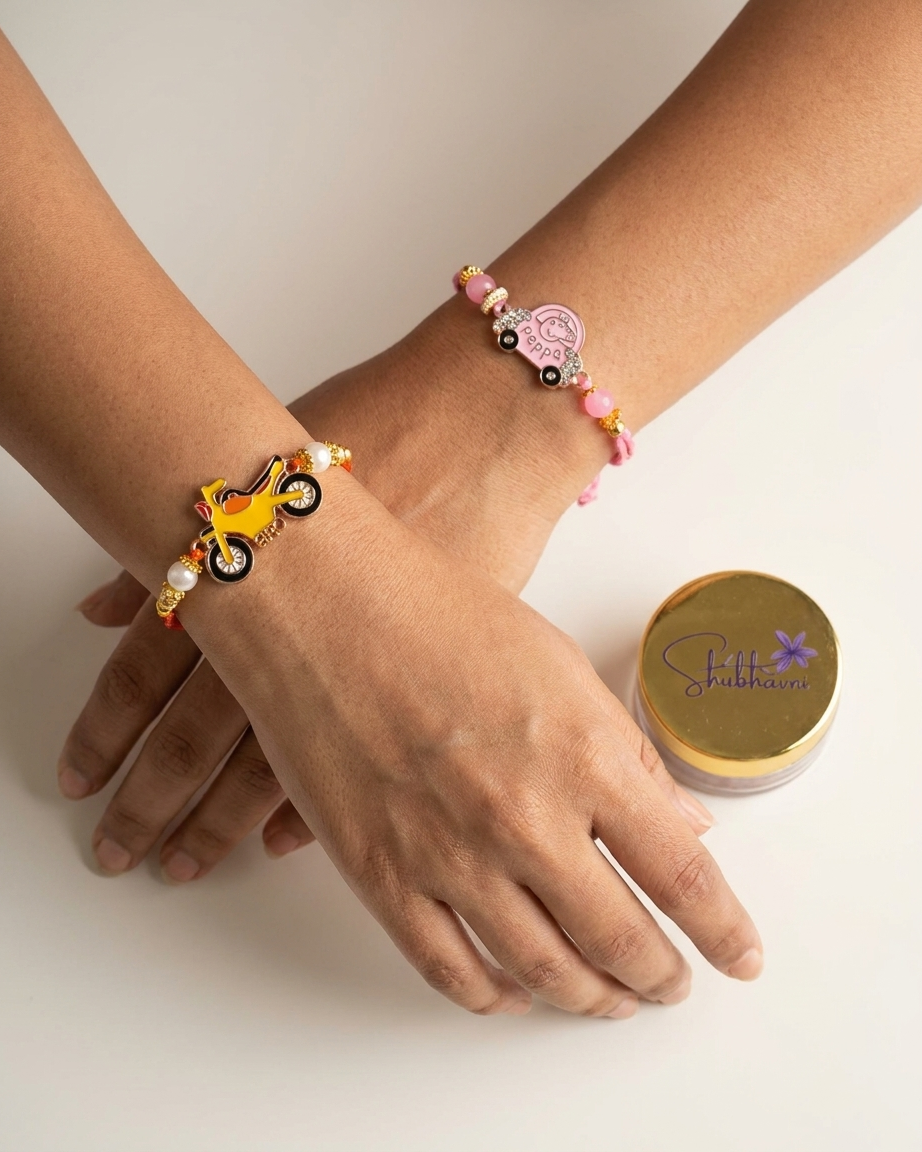 Shubhavni Rakhi Special Gift Box - Double Rakhi, Kesar & Diya - Image 13