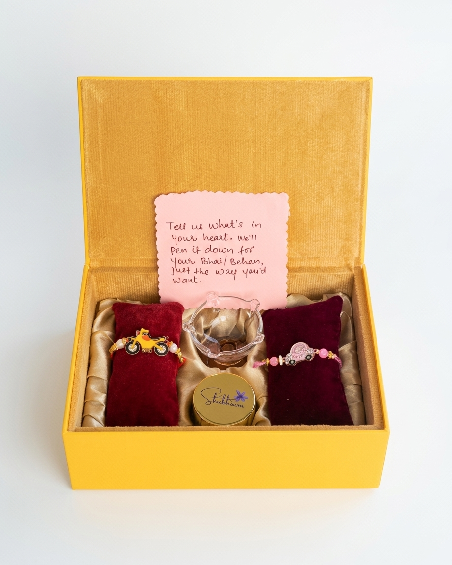 Shubhavni Rakhi Special Gift Box - Double Rakhi, Kesar & Diya - Image 8