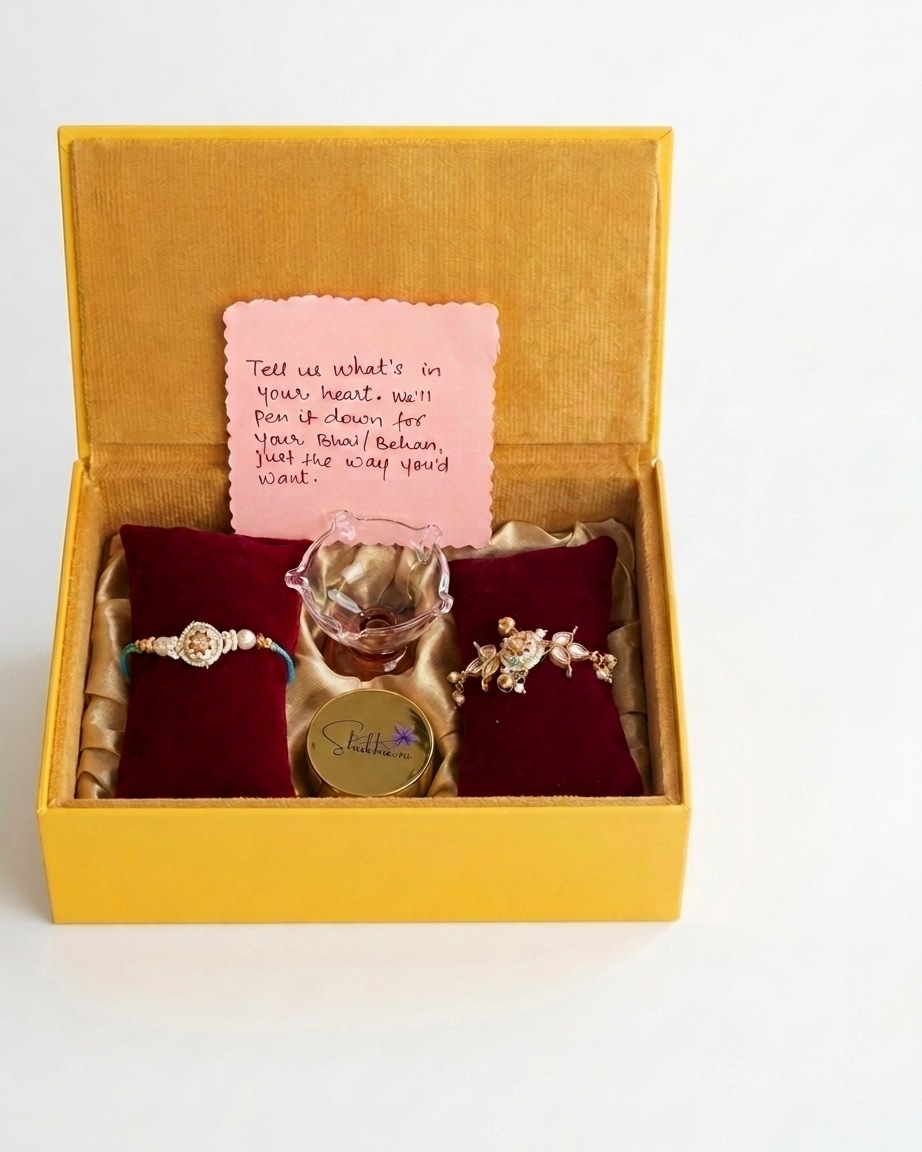 Shubhavni Rakhi Special Gift Box - Double Rakhi, Kesar & Diya - Image 6