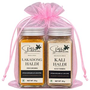Shubhavni Celebration Duo potli with Lakadong haldi and Kali haldi