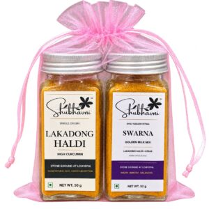 Shubhavni Celebration Duo potli with Lakadong haldi and Swarna